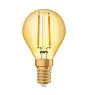 Osram Vintage 1906 LED E14 Sferica Filamento Oro 2.5W 220lm - 824 Bianco Molto Caldo | Sostitutiva 25W