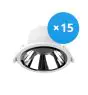 Confezione Multipack 15x Noxion Downlight LED Apollo 20W 2300lm 60D - 830 Luce Calda -  | 220mm - Ritaglio 200mm - Alu Riflettore - UGR <19