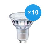 Confezione Multipack 10x Philips MASTER Value LEDspot GU10 PAR16 4.9W 380lm 60D - 940 Bianco Freddo | Miglior resa cromatica - Dimmerabile - Sostitutiva 50W