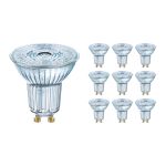 Confezione Multipack 10x Ledvance Performance Faretti LED Riflettore GU10 PAR16 4.3W 350lm 36D - 830 Luce Calda | Sostitutiva 50W