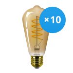 Confezione Multipack 10x Philips MASTER Value LEDbulb E27 Edison Filamento Oro 4W 250lm - 818 Bianco Molto Caldo | Dimmerabile - Sostitutiva 25W