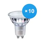 Confezione Multipack 10x Philips MASTER Value LEDspot GU10 PAR16 4.9W 380lm 60D - 940 Bianco Freddo | Miglior resa cromatica - Dimmerabile - Sostitutiva 50W